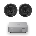 Wiim Vibelink Stereo Amplifier Silver with Bowers & Wilkins CCM664 Ceiling Speakers Pair Bundle