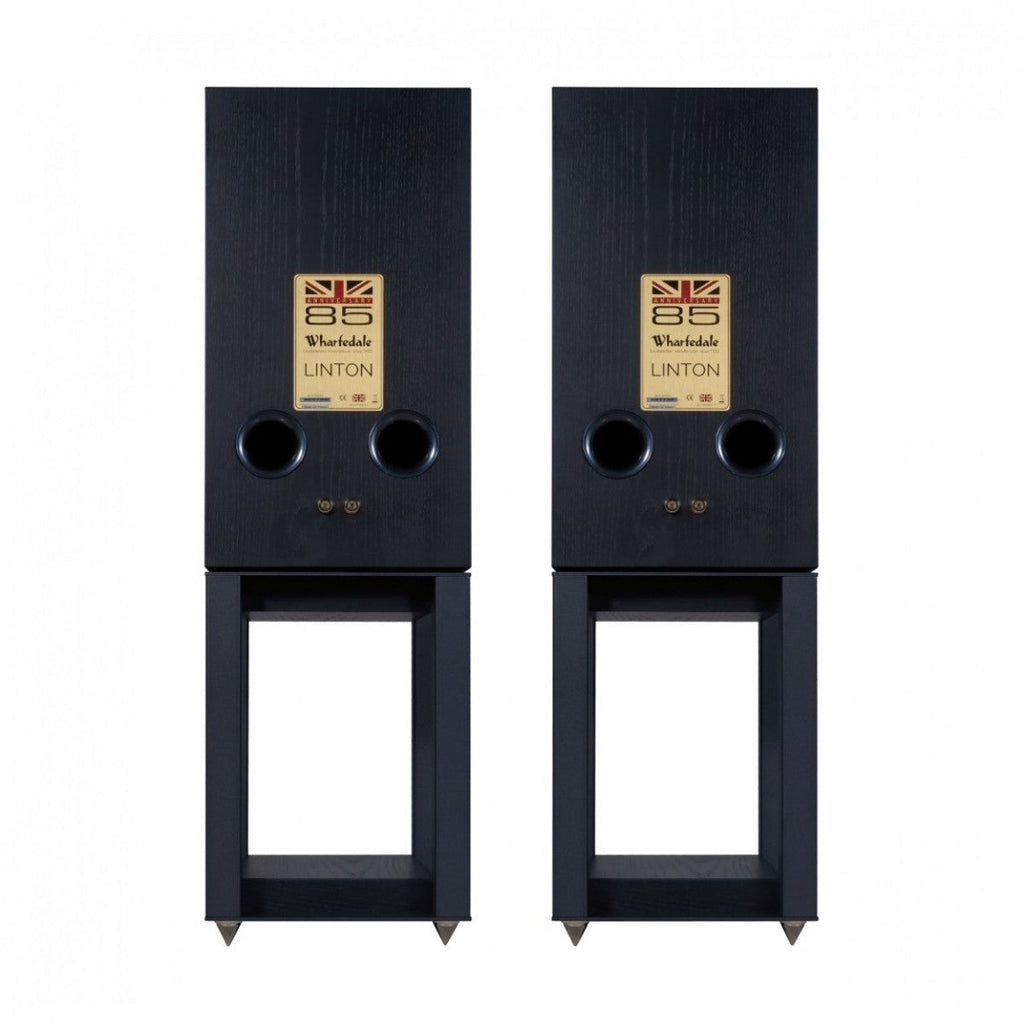Yamaha R-N600A Network Receiver with Wharfedale Linton Heritage Standmount Speakers with Matching Stands - Black
