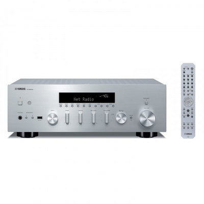 Yamaha R-N600A Network Stereo Receiver and CD-S303 CD Player Silver HiFi Package