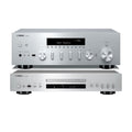 Yamaha R-N600A Network Stereo Receiver and CD-S303 CD Player Silver HiFi Package